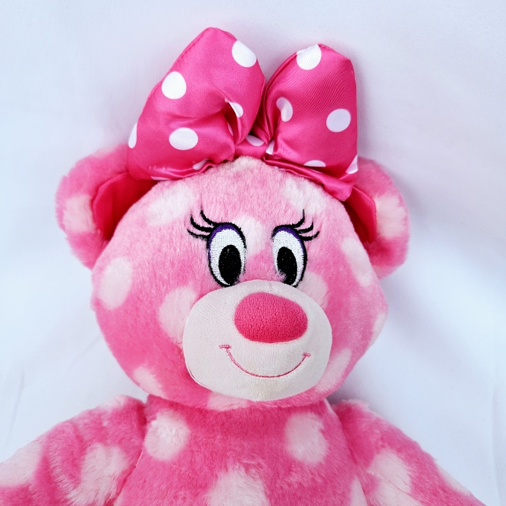 -Build A Bear Disney MINNIE MOUSE Pink Polka Dots Stuffed Animal (Flaw Pi… - Picture 3 of 10